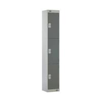 Three Compartment Locker 300x450x1800mm Dark Grey Door MC00051