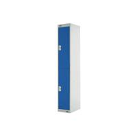 Express Standard Locker 2 Door 300x300x1800mm Light Grey/Blue MC00139