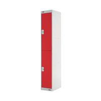 Express Standard Locker 2 Door 300x300x1800mm Red Deep MC00141