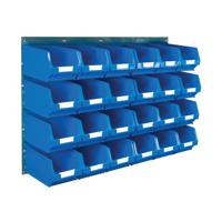 Barton Wall Mounted Bin Kit 2 Panels 24 Blue Containers 010206B