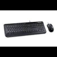 Microsoft Wired Desktop 600 keyboard Mouse included USB QWERTY UK English Black