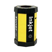 Acorn Cartridge Recycling Bin 60 Litre Black/Yellow (Pack of 5) 059783