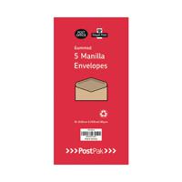 Envelopes Dl Gummed Manilla 70Gsm (Pack of 5) POF27432