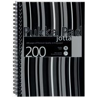 Pukka Pad Stripes Polypropylene Wirebound Jotta Notebook 200 Pages A5 Black (Pack of 3) JP021