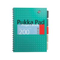 Pukka Pad Metallic Cover Wirebound Project Book B5 (Pack of 3) 8518-MET