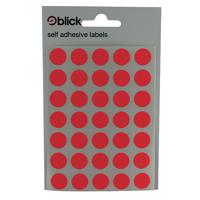 Blick Coloured Labels in Bags Round 13mm Dia 140 Per Bag Red (Pack of 2800) RS004554