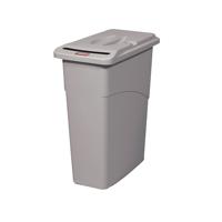Rubbermaid Slim Jim Confidential Waste Container Grey FG9W1500LGRAY