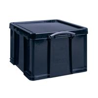 Really Useful 42L Recycled Plastic Storage Box Black 42Black R