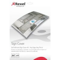Rexel Self Adhesive A4 Sign Cover (Pack of 10) 2104249