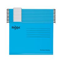 Rexel Classic Suspension Files Foolscap Blue (Pack of 10) 2115594