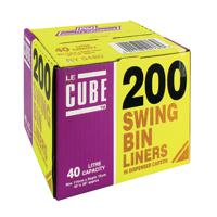 Le Cube Swing Bin Liner Dispenser 46 Litre (Pack of 200) 0480
