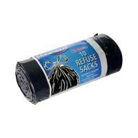 Safewrap Tie Handle Refuse Sacks on a Roll Black 80L (Pack of 40) 0447
