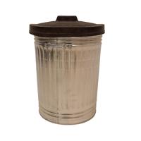 Galvanised 90 Litre Dustbin with Rubber Lid 316625