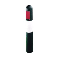 Recycled Plastic Bollard Hazard H1000mm Black /White 317408