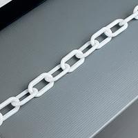 White Plastic 8mm Chain in 25 Metre Lengths 360077