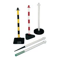 VFM Black /Yellow Freestanding Post Rubber Square Base 371442