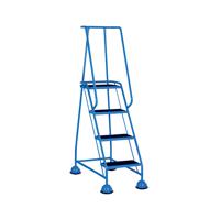 Light Blue 4 Tread Step Ladder (Load capacity: 125kg) 385138