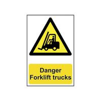 Spectrum Safety Sign Danger Forklift Trucks PVC 400x600mm 4101