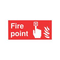 Safety Sign Fire Point 100x200mm Self-Adhesive FR07903S