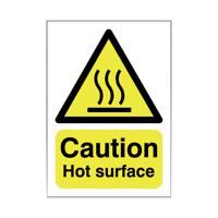 Safety Sign Caution Hot Surface A5 Self-Adhesive HA04151S