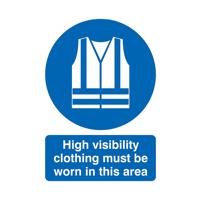 Safety Sign High Visibility Clothing Must be Worn A4 PVC MA02150R