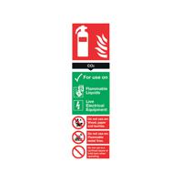 Safety Sign Carbon Dioxide Fire Extinguisher 300x100mm PVC FR02125R