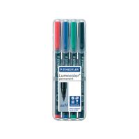 Staedtler Lumocolour Pen Permanent Medium Assorted (Pack of 4) 317-WP4