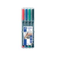 Staedtler Lumocolour Pen Permanent Fine Assorted (Pack of 4) 318-WP4