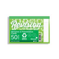 Silvine Recycled Study and Presentation Cards 50 White (Pack of 20) CR50RE