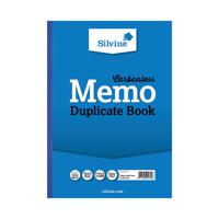 Silvine Carbonless Duplicate Memo A4 Book Blue (Pack of 3) 714