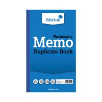 Silvine Carbonless Duplicate Memo Book 210x127mm (Pack of 6) 701-T