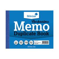 Silvine Carbonless Duplicate Memo Book 102x127mm (Pack of 12) 703-T