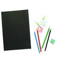 A4 Black Softback Cover Sketch Book, 40 Pages (Pack of 5)