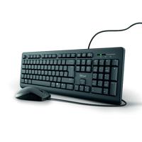 Trust TKM-250 Wired Keyboard And Mouse Set Black UK 23979