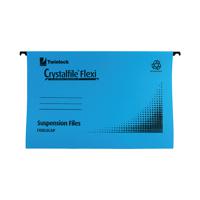 Rexel Crystalfile Flexi Standard Foolscap Blue (Pack of 50) 3000041