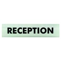 Acrylic Sign Reception Aluminium 190x45mm SR22364
