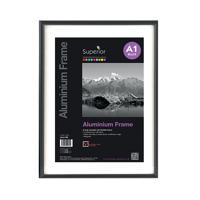 Seco Brushed Aluminium Frame 11mm A4 Black ALA4-BK