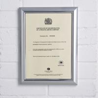 Seco Premium Certificate Holder A4 Silver SVA4CERT