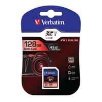 Verbatim Premium SDXC Memory Card Class 10 UHS-I U1 128GB 44025