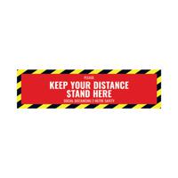 Social Distance Floor Sticker 500x130mm (Pack of 5) Socialstick02