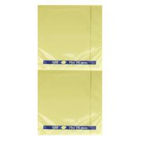 Yellow Repositionable Quick Notes Pad 75 x 75mm (Pack of 12) WX10502