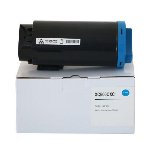 Compatible Xerox C600 High Yield Cyan Toner 
