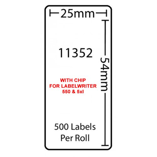 Compatible Dymo 11352 Label WITH CHIP (WILL WORK IN 550 / 5XL)