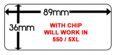 Compatible Dymo 99012 / S0722400 Labels, 260 labels/ 1 roll WITH CHIP