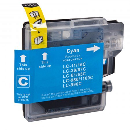 Compatible Brother LC1100 / LC980 / LC985 Cyan Ink Cartridge