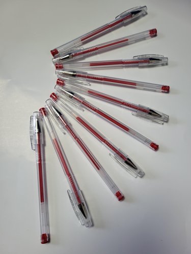 Gel Pen Red (10 Pack)