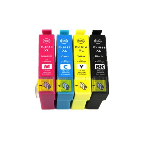 Compatible Epson T1815 Multi-Pack Ink Cartridges T1811/2/3/4