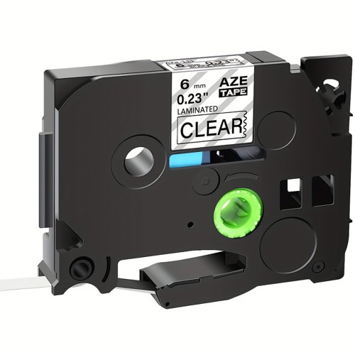 Compatible Brother TZ-111/TZe-111 6mm Black on Clear Tape 