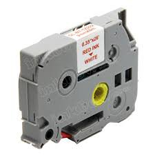 Compatible Brother TZ-222 / TZe-222 9mm Red on White Tape