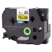 Compatible Brother TZ-611 / TZe-611 6mm Black On Yellow